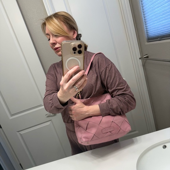 American Leather Co. Pink Woven Shoulder Bag NWT - Picture 11 of 12